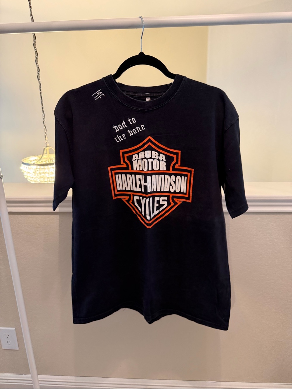 The Mayfair Group Redone Harley-Davidson Black Short Sleeve Tee